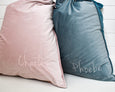 Personalised Bean Bag Chair Velvet Blues - Honeysuckle and Lime