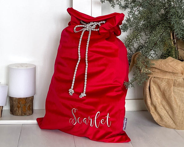 Personalised velvet santa discount sack